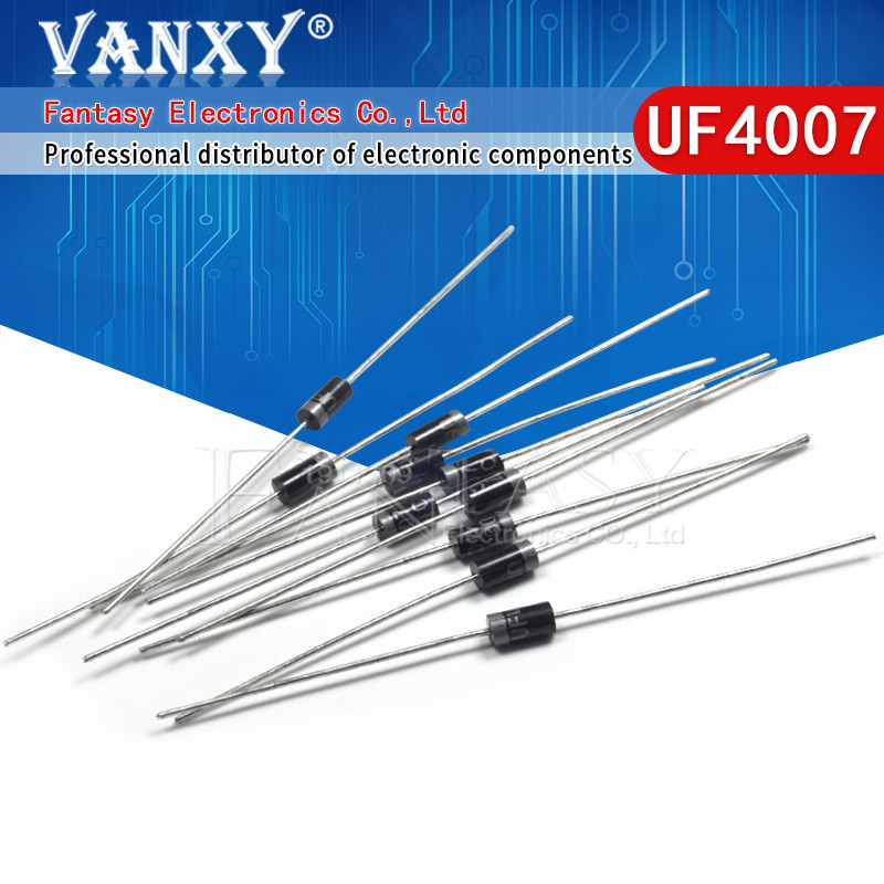 100pcs Rectifier Diode 1A 1000V DO-41 UF4007 UF4006 UF4005 UF4004 UF4002 UF4001 ส่วนประกอบอิเล็กทรอน