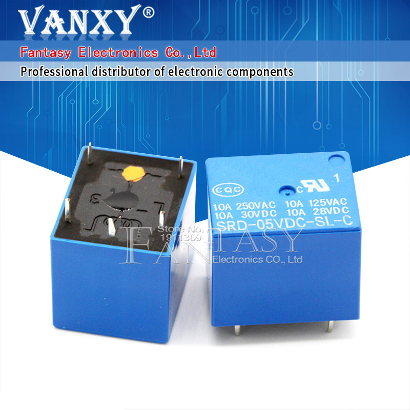 5pcs รีเลย์ SRD-05VDC-SL-C SRD-06VDC-SL-C SRD-09VDC-SL-C SRD-12VDC-SL-C SRD-24VDC-SL-C รีเลย์ 5PINS 