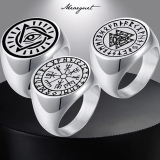 Meaeguet ส่วนบุคคล Creative แหวน Evil Eye แหวนแฟชั่น Punk อุปกรณ์เสริมสําหรับชายโลโก้ที่กําหนดเอง