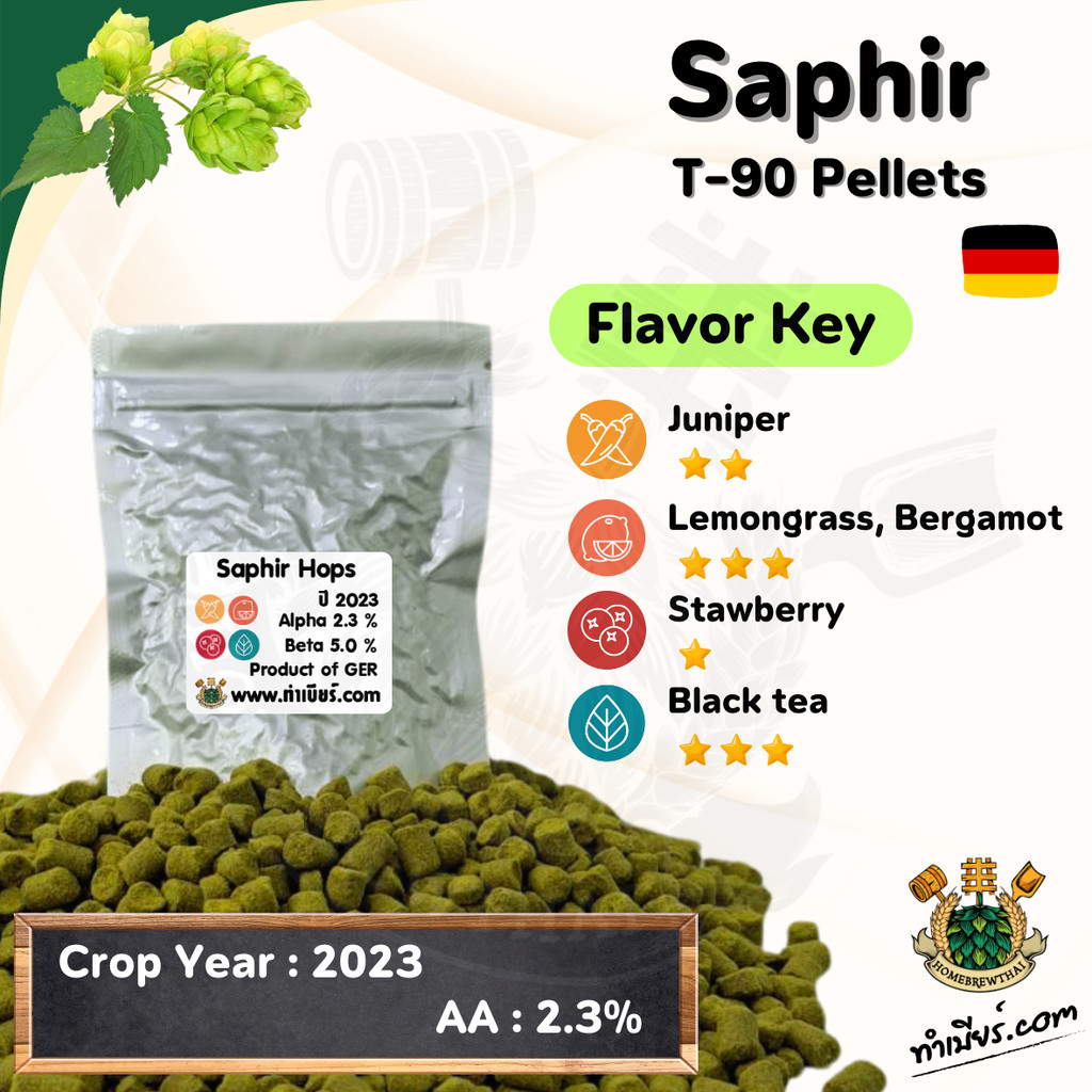 Saphir Hops Pellet (ฮอปส์)