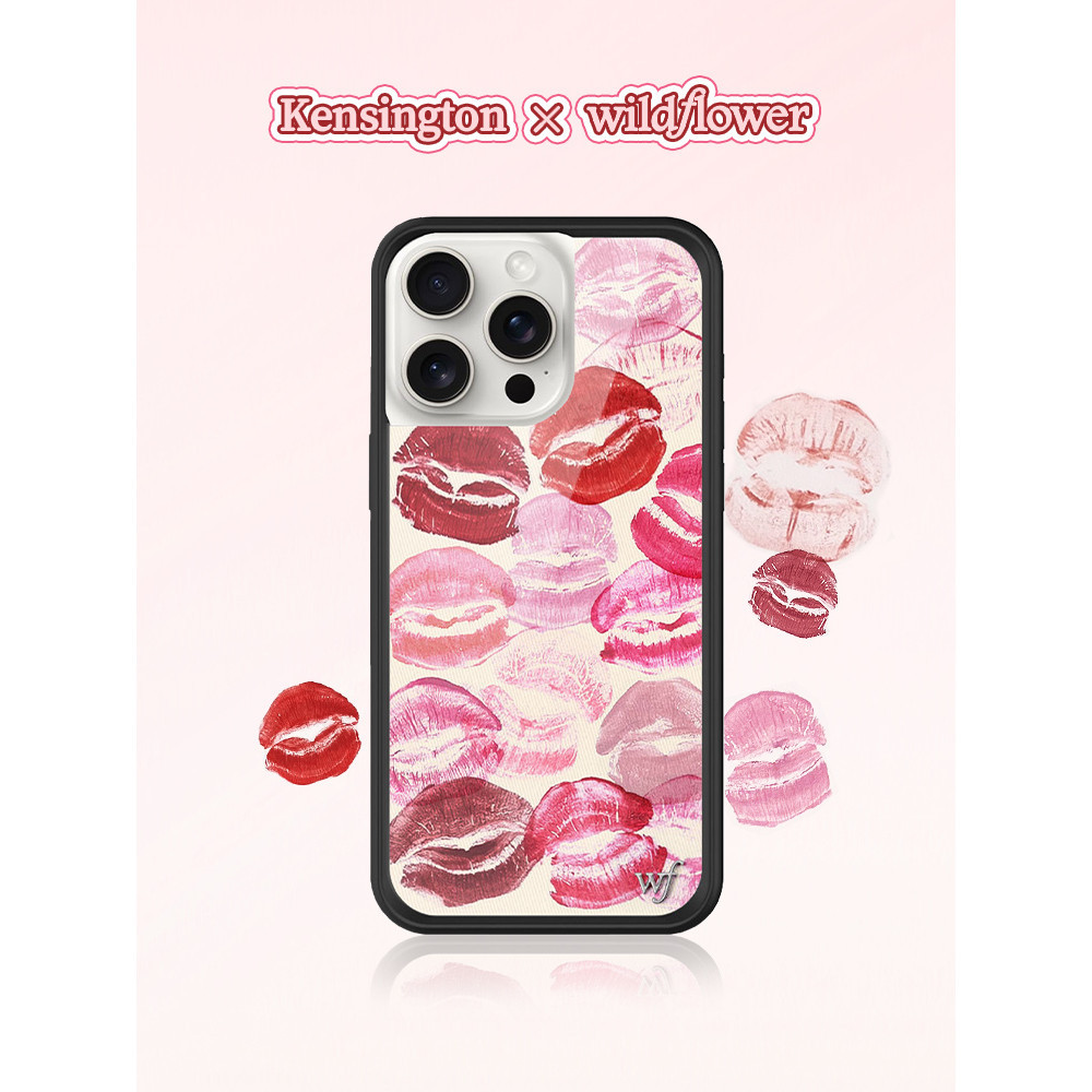 Kensington x Wildflower ชื่อร่วม WF Casing เคสโทรศัพท์สําหรับ iPhone 16 15 14 13 12 Pro Max Hard Silicone Anti-Falling กันกระแทกฝาหลังสําหรับ iPhone 14 15 16 Plus