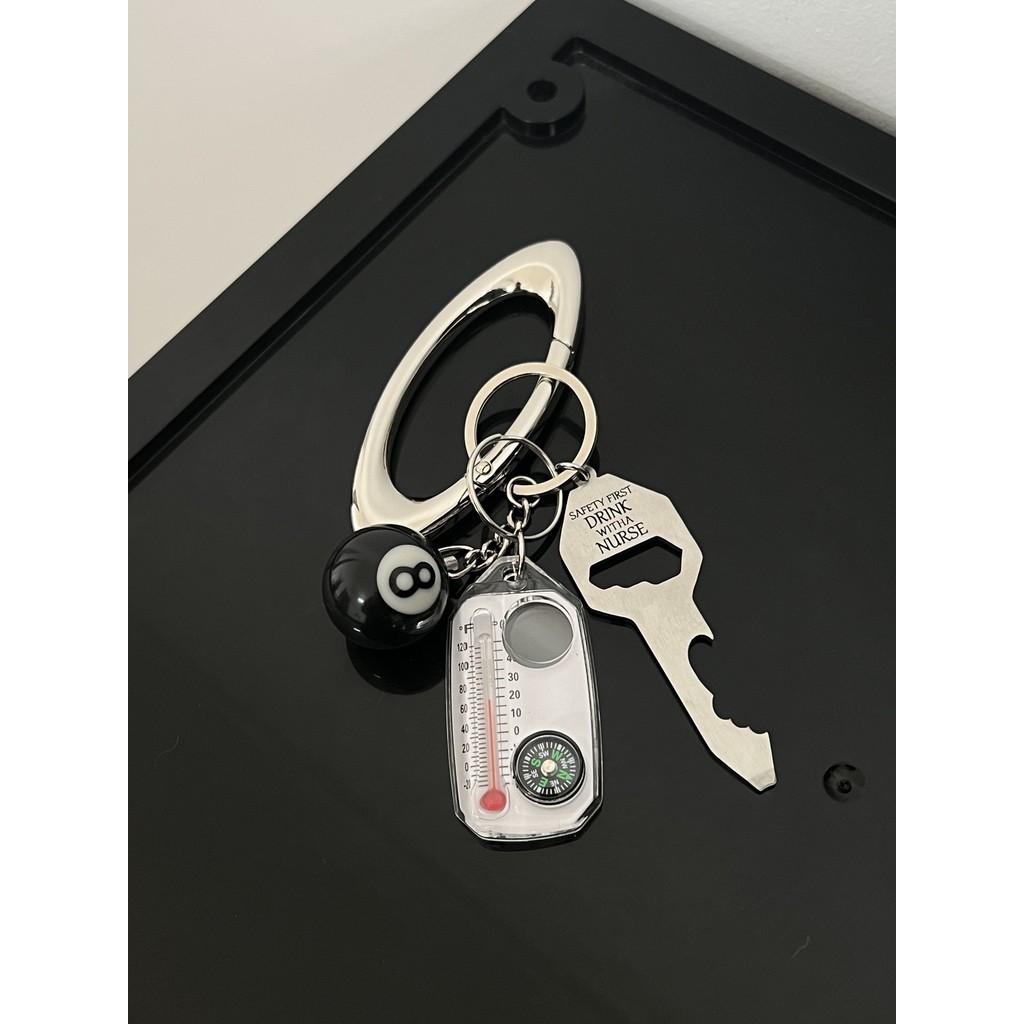 ใหม ่ oakleeey Carabiner พวงกุญแจโลหะจี ้ High-End Original มัลติฟังก ์ ชั ่ เอวอุปกรณ ์ เสริมเข ็ มทิศ