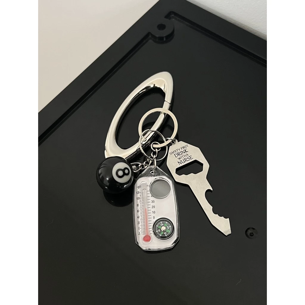 ใหม ่ oakleeey Carabiner พวงกุญแจโลหะจี ้ High-End Original มัลติฟังก ์ ชั ่ เอวอุปกรณ ์ เสริมเข ็ มทิศ