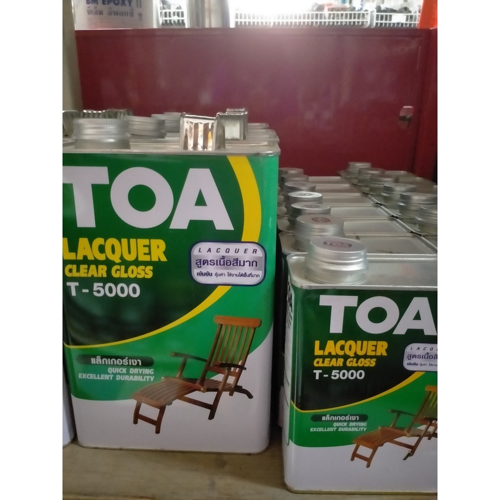 TOA แลคเกอร์เงา TOA T-5000 , แลคเกอร์ด้าน TOA T-5500 ขนาด แกลลอน 3.785 ลิตร และ 1/4 แกลลอน