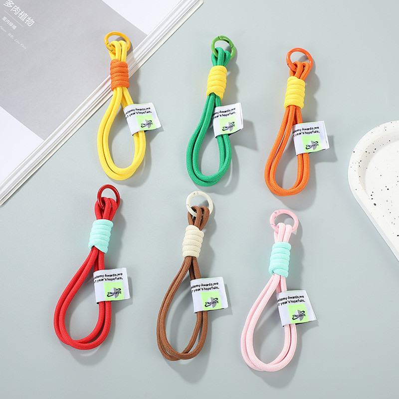แฟชั่นถักเชือกเส้นเล็กพวงกุญแจ Unisex Anti-lost สายรัดข้อมือ Paracord Key แหวนสําหรับเคสโทรศัพท์แขวนกระเป๋า U Disk ขวด Pendnats ราคา ถูกที่สุด ดีลบีเคเค แกลเลอรีภาพที่ 3