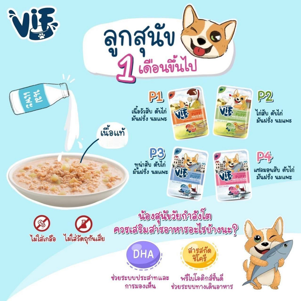 VIF Felina Canino อาหารเปียกสุนัข เกรดพรีเมี่ยม สำหรับสุนัขทุกวัย ขนาด 75g - รูปที่ 2