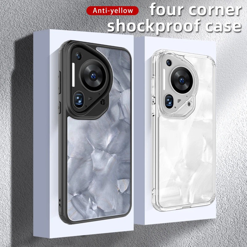 สําหรับ Huawei Pura 70 / 70 Pro / 70 Ultra 5G Hybrid โปร่งใส Anti-knock TPU และ PC Matte ถุงลมนิรภัยกันกระแทกฝาครอบ