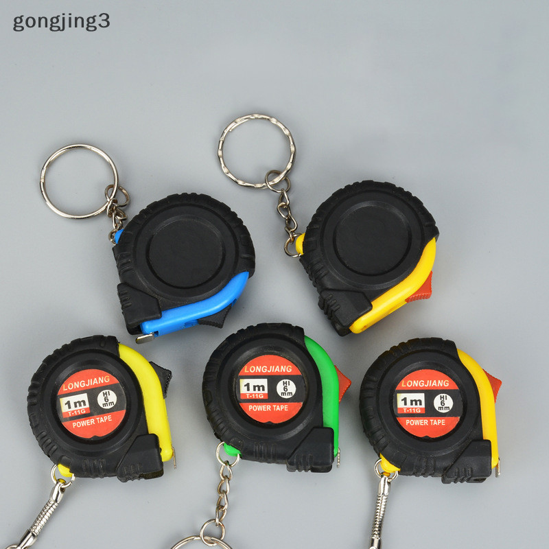 Gongjing3 Mini Power เทปวัดพวงกุญแจ Universal ดึงไม ้ บรรทัดเมตริกเทปวัด Retractable 1 M วัดเทปเมตรนิ ้ ว Tailor เครื ่ องมือ th