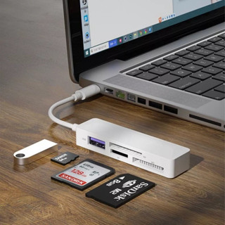 4 in 1 อะแดปเตอร์การ์ดรีดเดอร์ i-O-S USB Type-C เป็น MS SD T…