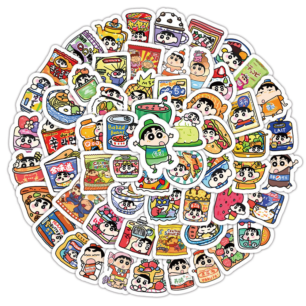 100pcs ใหม่น่ารักการ์ตูน Crayon Shin-chan แพ็คขนมกันน้ํา Graffiti สติกเกอร์สําหรับหมวกกันน็อคจักรยานบัญชีมือกรณีดินสอ Decals LanLanStickersWorld