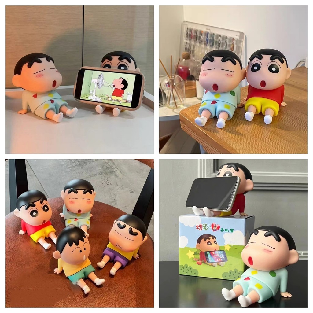 การ ์ ตูน Crayon ขนาดเล ็ กใหม ่ ผู ้ ถือโทรศัพท ์ มือถือ Creative Dumb Desktop เครื ่ องประดับวันหยุดของขวัญวันเกิด Surprises
