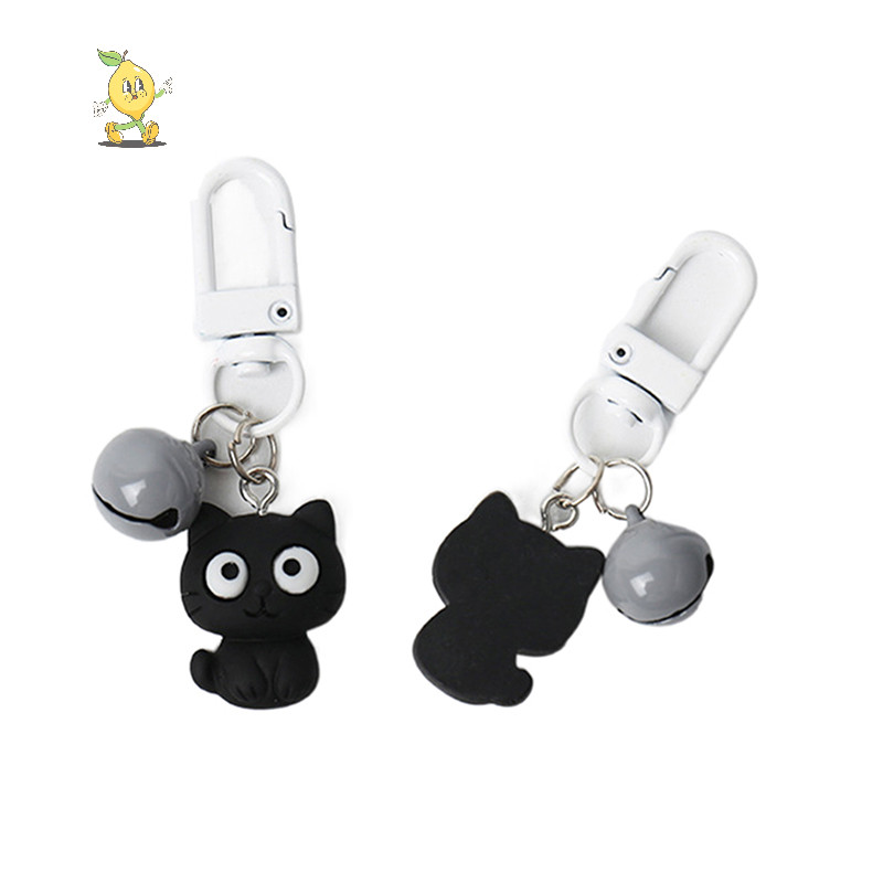 [mozh] น่ารักสีดําสีขาวพวงกุญแจจี้กระเป๋าเป้สะพายหลังแขวนเครื่องประดับอุปกรณ์เสริมของขวัญ [ไทย]