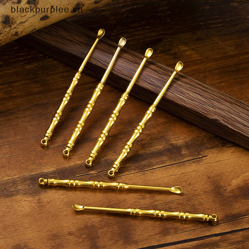 BURPLE Retro เลียนแบบทองเหลือง Ear Pick Ear Wax มือถือ Ear Pick Ear Wax