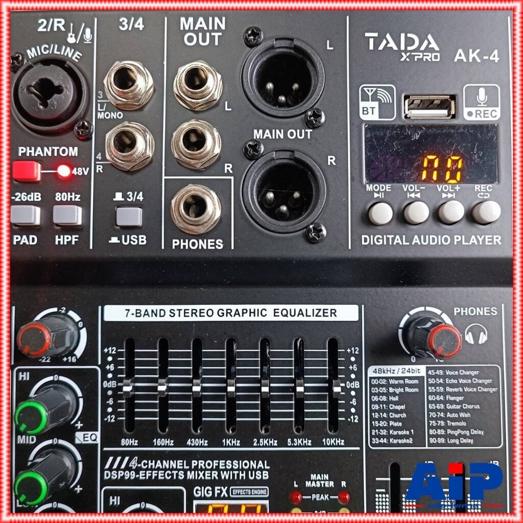 TADA AK-4 MIXER มิกเซอร์ มิกเซอร์อนาล็อก 4 แชนแนล มิกซ์ เครื่องผสมสัญญาณเสียง ธาดา AK 4 AK4 เอไอ-ไพศาล