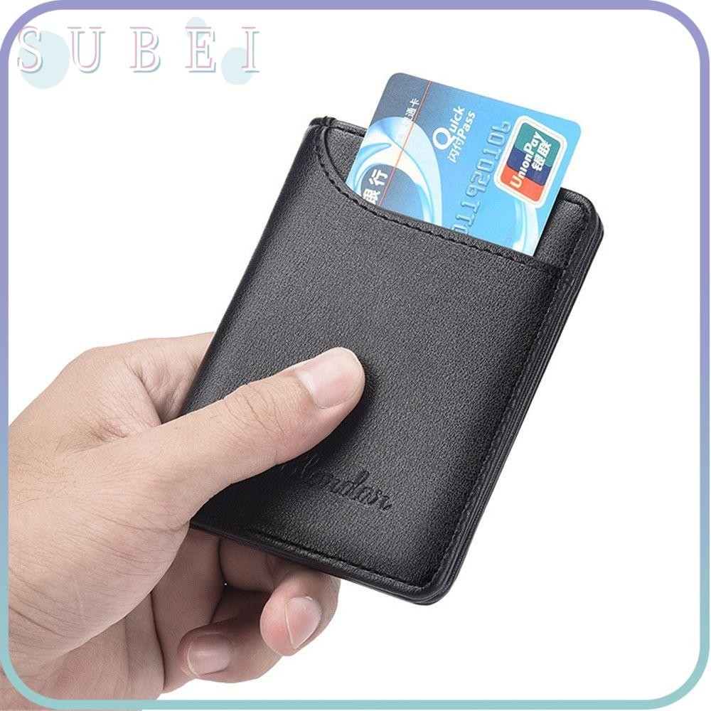 Sukaa Men Wallet Slim Thin Wallet PU Leather Bifold Money Clip