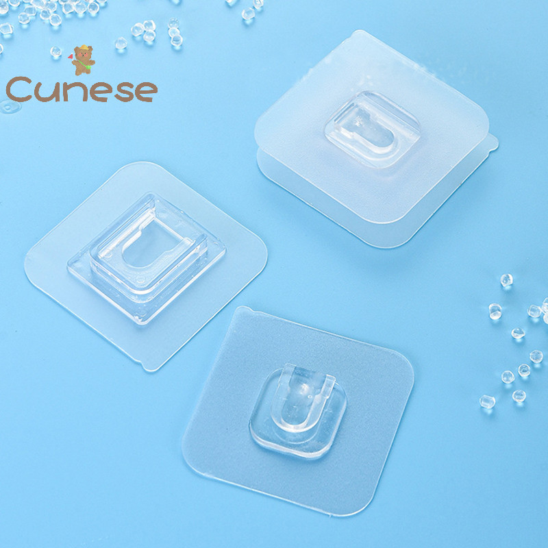 [Cunese ] ไม ้ แขวนเสื ้ อตะขอติดผนังกาวสองหน ้ า Strong Transparent Wall Storage Sucker [ ใหม ่ ]