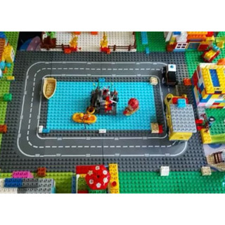 FEELO [แผ่นหนาอย่างดี มี มอก] ของเล่นตัวต่อ เพลทถนน แผ่นรองต…