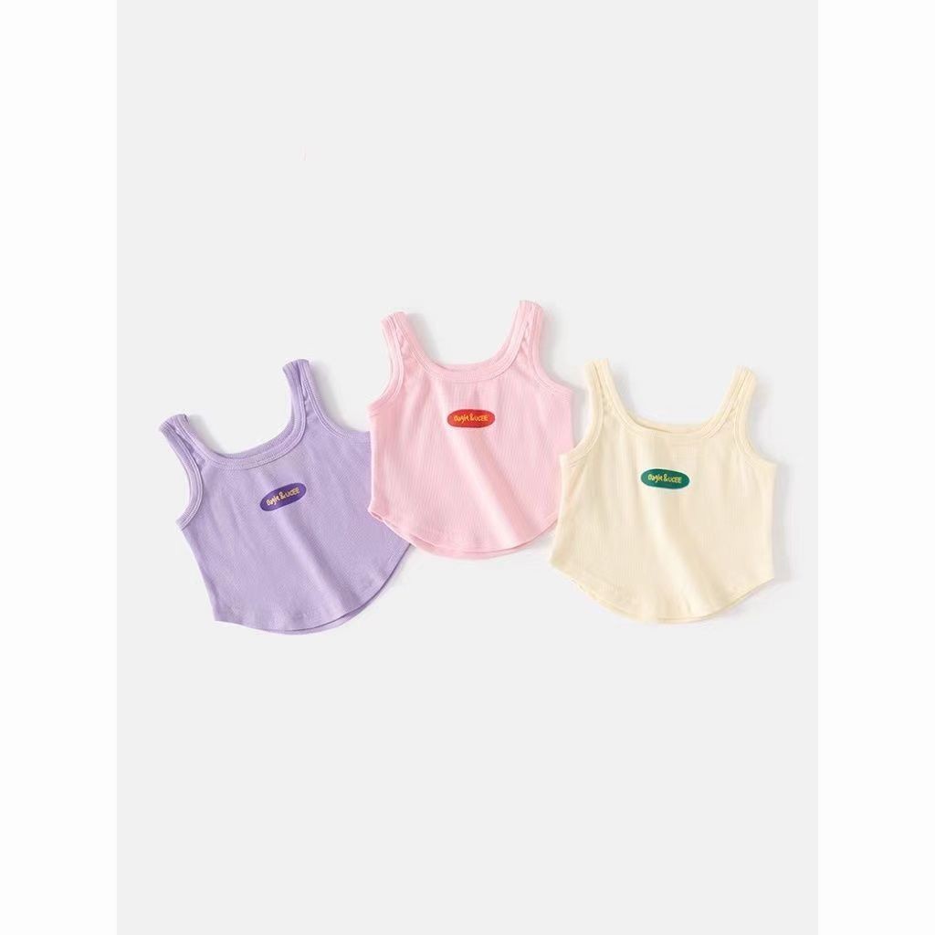 เด็กผู้หญิงสีทึบเสื้อกั๊กสาว สายรัด เสื้อยืด