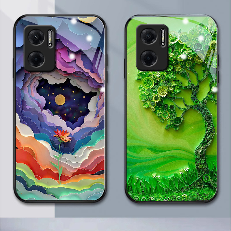 Creative Xiaomiredmiแก้วเคสโทรศัพท์Redmi10 Note11E 10c 12c 5plus 6a 6pro 7 7a 8a 9a 9C 10A Note9 9t 