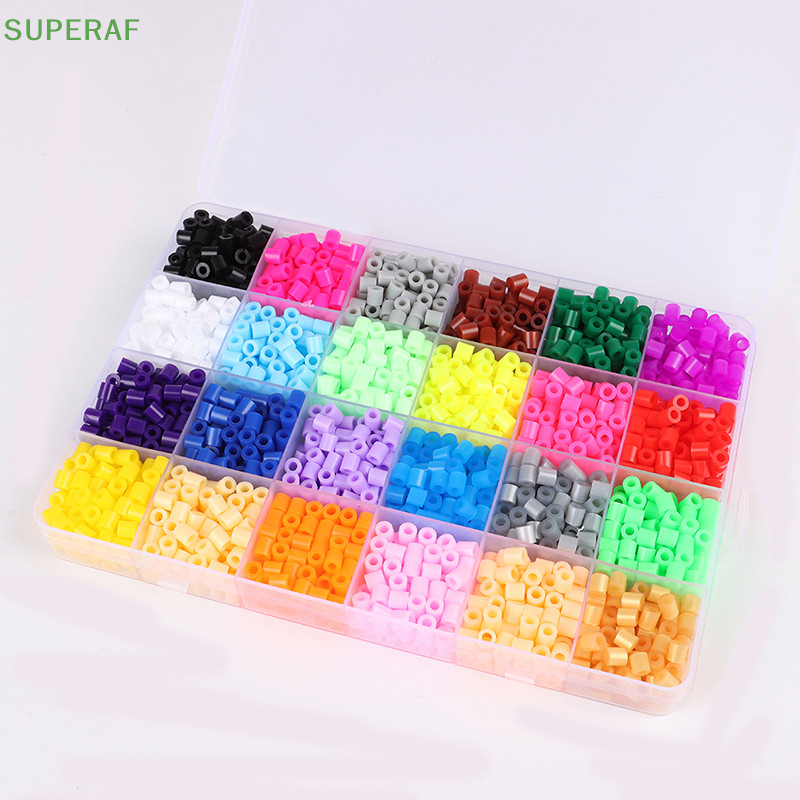 SUPERAF 24 สี 5 มม.Hama ลูกปัดฟิวส์ลูกปัดสําหรับเด็ก DIY Handmaking 3D ของเล่นร้อน