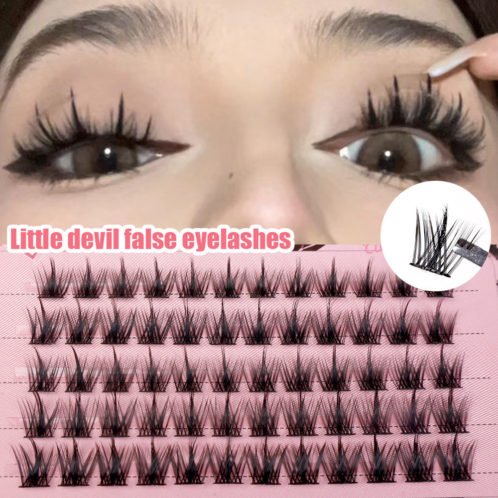 Eyes Lash Clusters - Little Devil Eyelash Clusters - DIY Eyelash Extensions - ส่วนบุคคลคลัสเตอร์ Lashes - ผลธรรมชาติ, Faux Mink, นุ่ม - ขนตาปลอม - เครื่องมือแต่งหน้าตา