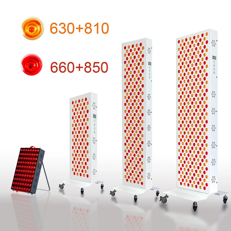 No Flicker Low EMF Dual Chip Red Light Therapy แผงโคมไฟ 630nm 660nm ใกล้อินฟราเรด Therapy Light 810nm 850nm Full Body,