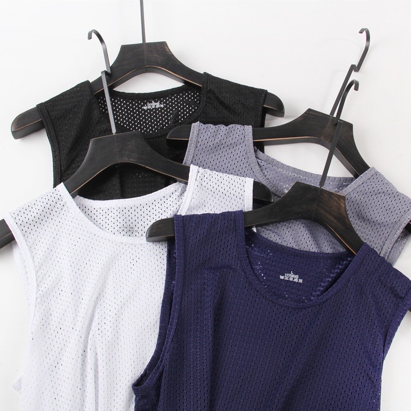 เสื้อกล้ามชาย มีรูระบายอากาศ ใส่เย็น แห้งไว้ มี4สี ขนาดมีL-5XLพร้อมส่ง