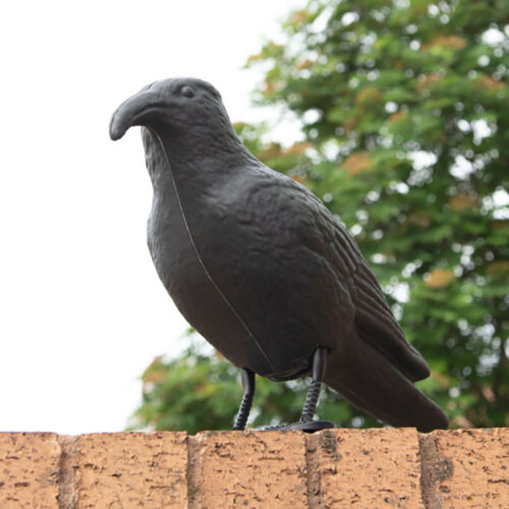 Amosfun ประดิษฐ์พลาสติก Crows Black Raven Birds เครื่องประดับปาร์ตี้ฮาโลวีน Courtyard ตกแต่งสวน