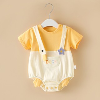 เด็กromperเสื้อผ้าฤดูร้อนการ์ตูนแขนสั้นjumpsuitเด็กทารกหญิงb…