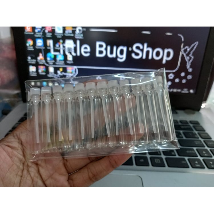 ขวดก้านแต้ม ขนาด 2ml ฝาขาว / ดำ  ขวดป่าว bottle tester