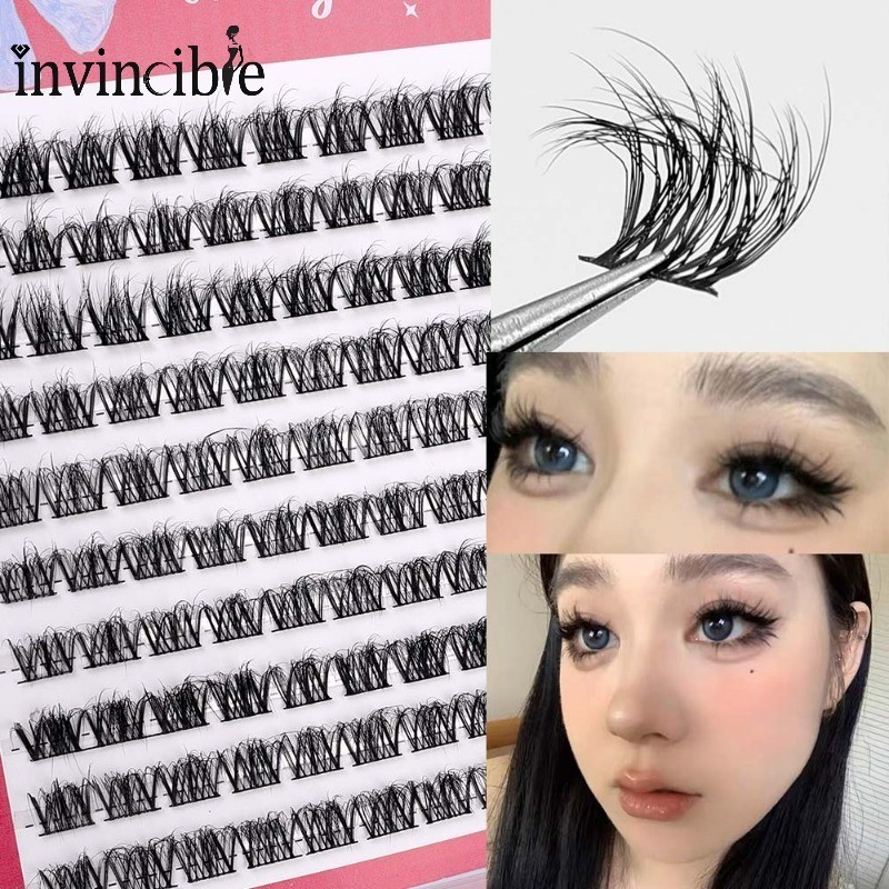 Segmented Volume Mink ขนตาปลอม - Fluffy Natural Curly Clusters Eyelash Extension - Professional Wispy Fake Lash
