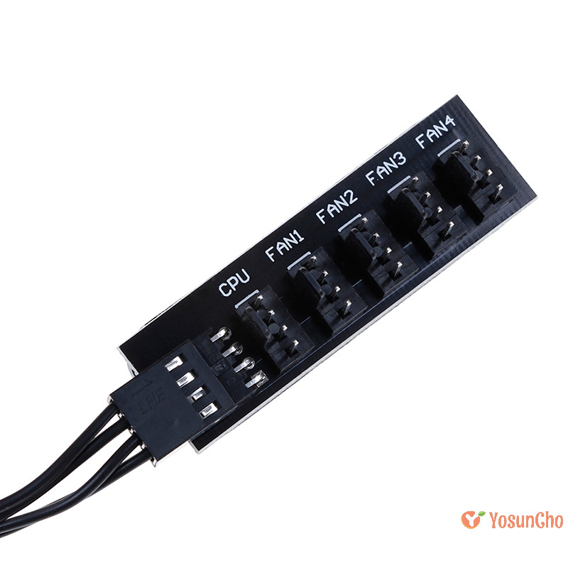 Yosunchoker] 1 ถึง 5 4Pin CPU cooler case fan Hub splitter adapter power cable ใหม่