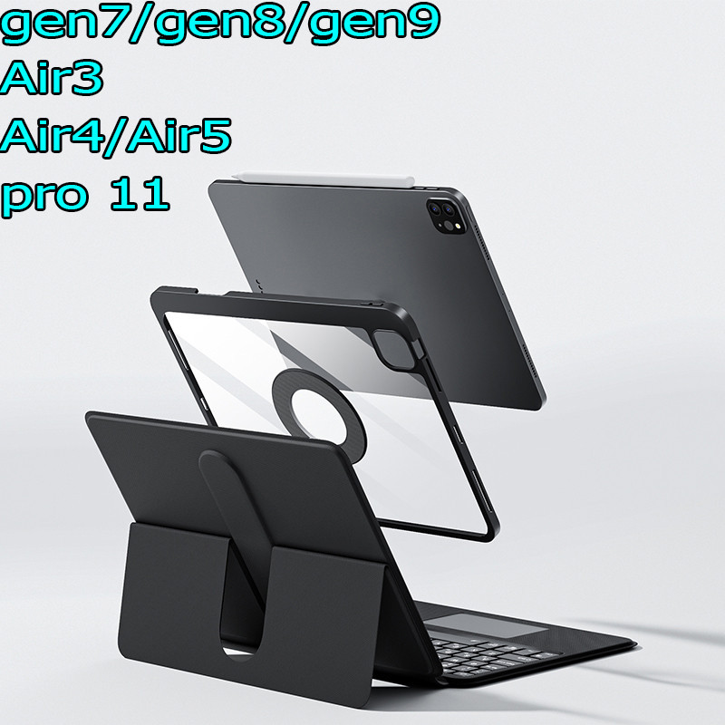 360° เคสคีย์บอร์ดอะpro 11 (2018-2022) gen7/8/9 10.2 Air3 10.5 Air4/5 10.9 หมุนได้ พร้อมช่องใส่ดินสอ สําหรับ เหมาะสำหรับ