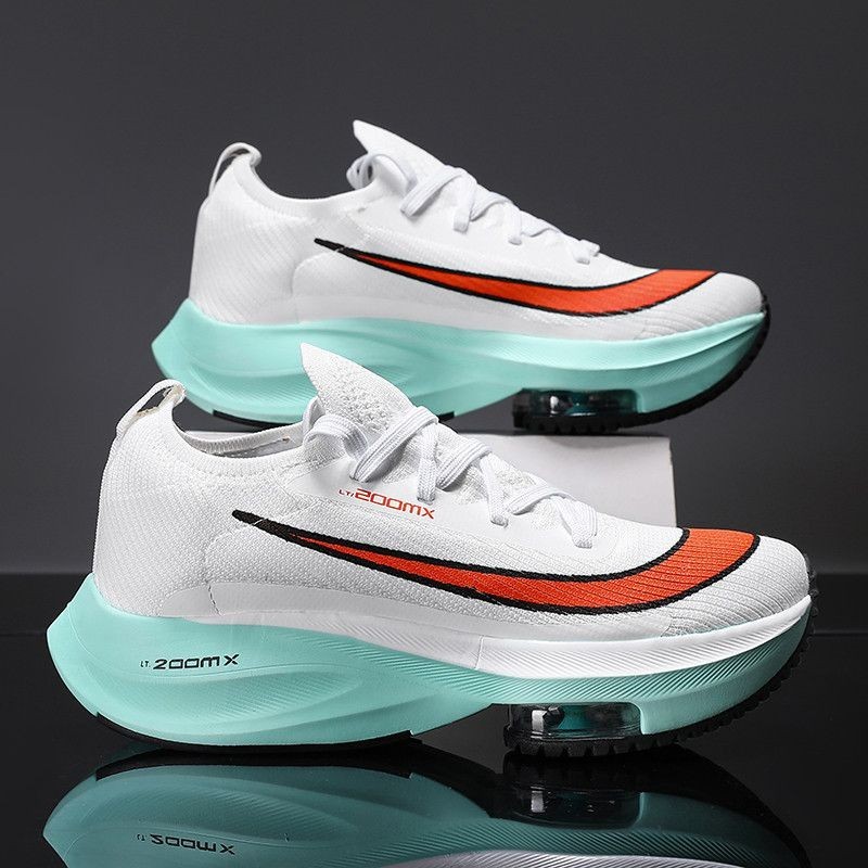 Racing รองเท้า Ultra-Light Cushioning Air Cushion รองเท้าผ้าใบผู้ชายผู้หญิงแห่งชาติอินเทรนด์ Marathon Body Exam รองเท้าวิ่งหนา Soled รองเท้าอินเทรนด์ VQNE