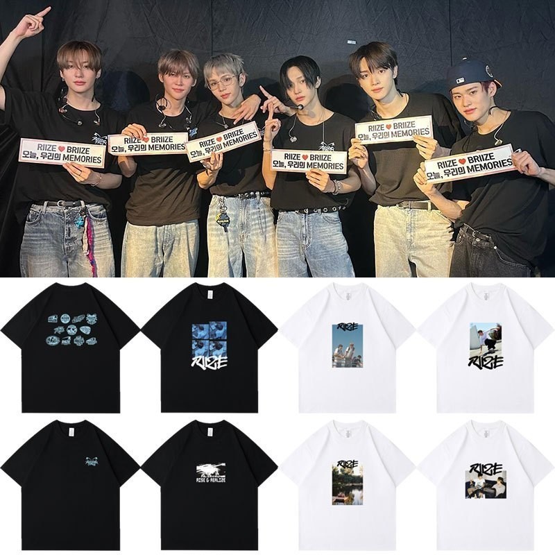 T-Shirt✨ข้อเสนอพิเศษจํากัดเวลา✨Riize2024fm คอนเสิร์ต RiizingDay สินค้าสไตล์เดียวกันเสื้อยืดแขนสั้นพิ