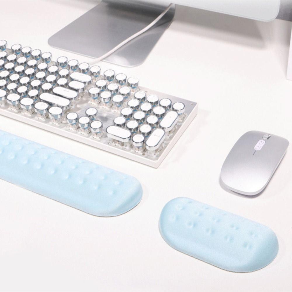 Yveta พยุงข้อมือ, แผ่นรองเมาส์คีย์บอร์ด PU Ergonomic, 2024 คอมพิวเตอร์แล็ปท็อปโฮมออฟฟิศสายรัดข้อมือแบบนุ่ม Mice Mat