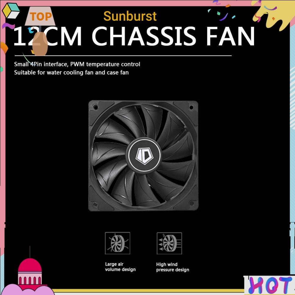4 Pin 120mm Desktop Chassis Fan Computer PC Case PWM Cooler Fan [Sunburst11.th]