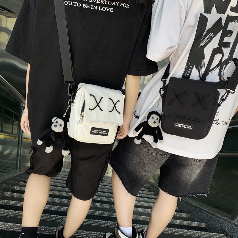 Messenger Bag Mens Street Wear Sports Shoulder Small Backpack สไตล์ญี่ปุ่น