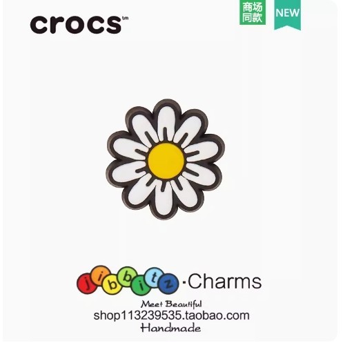 Crocs Jibbitz Charms เหมาะสําหรับ Crocs Jibbitz รองเท้าหัวเข็มขัดผู้หญิงรูรองเท้าหัวเข็มขัดดอกไม้น่ารัก Bee