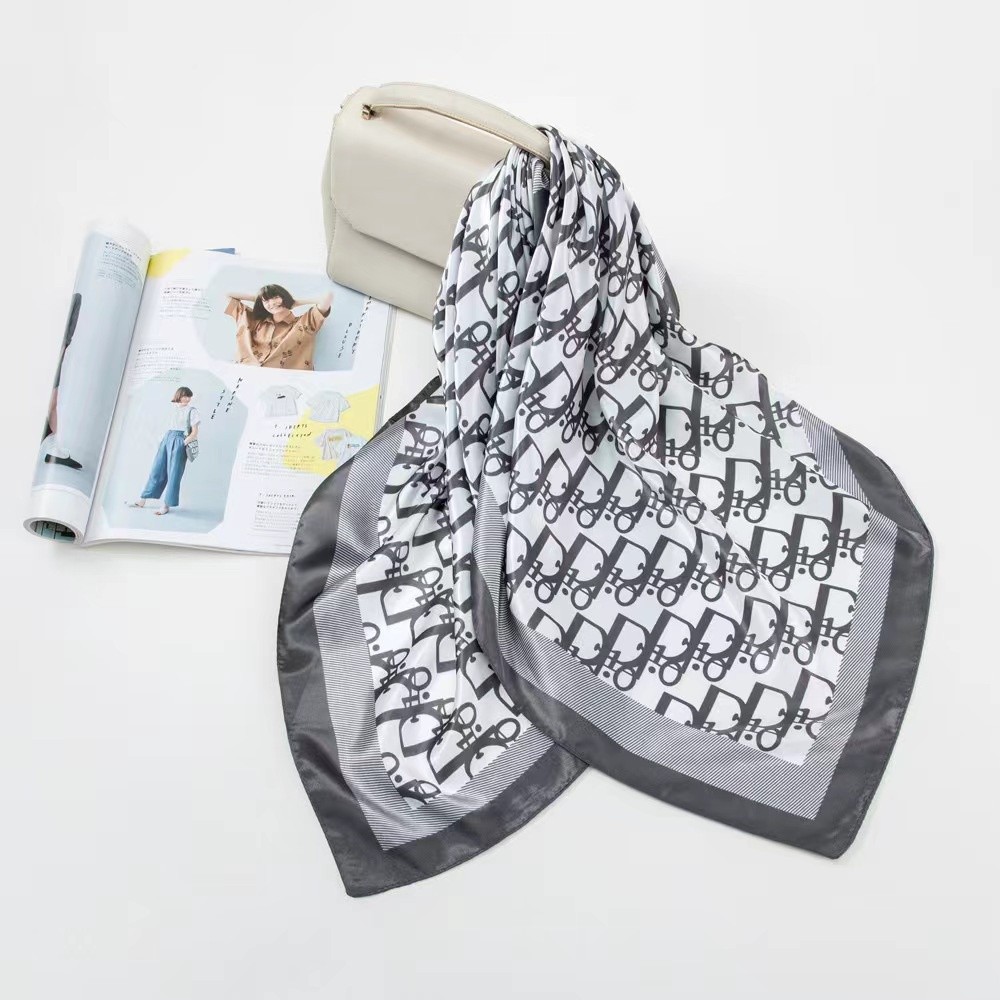 ซาตินพิมพ์ Cantik Corak Letter แฟชั่น malaysia tudung bawal Hijab มุสลิม Neckchief