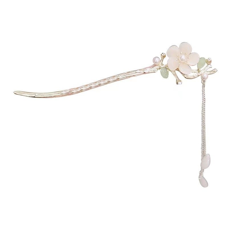 กิ๊บติดผมประดับผมหัวหินอ่อนสําหรับผู้หญิงสไตล์จีนเครื่องประดับผม - รูปที่ 7