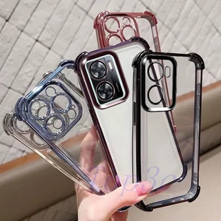 เคส OPPO A57 2022 A77S เคสโทรศัพท์โปร่งใสสี่มุมป้องกันการตก SJDK