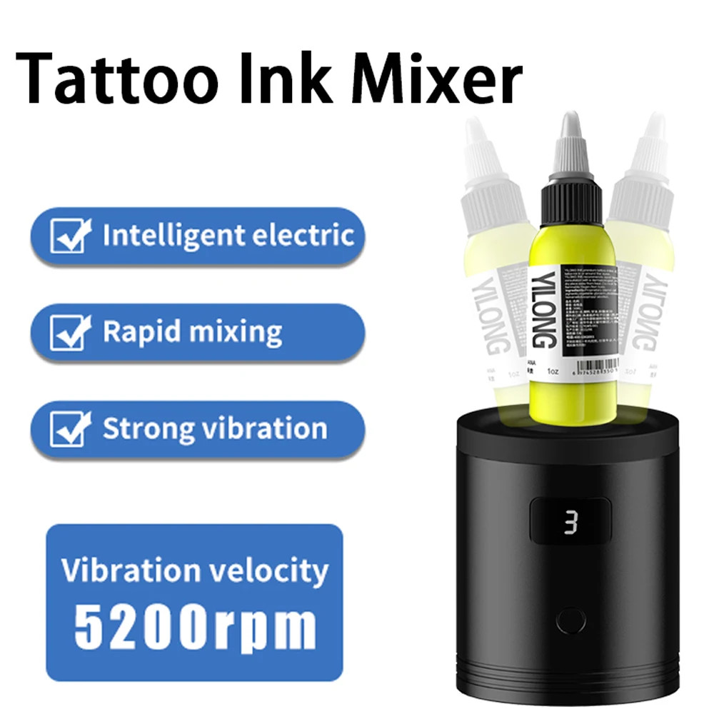Wireless Tattoo Ink Mixer Mini Vortex Shaker Tattoo Ink Nails Polish กาวเขย่าเครื่อง Tattoo Pigment Ink Stirrer