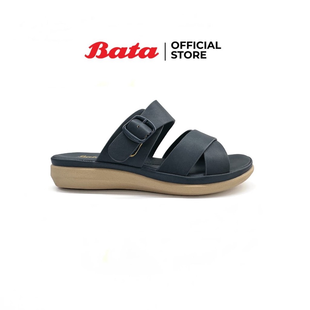 Bata บาจา รองเท้าแตะแบบสวม รองน้ำหนักเท้า สวมใส่ง่าย สำหรับผู้หญิง สีน้ำเงิน รหัส 6619115