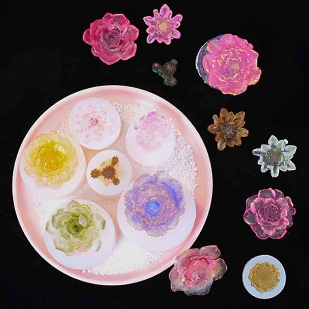 คัลเลน 7 แบบ รูปดอกไม้ สบู่ซิลิโคน แม่พิมพ์ฟองดอง ดอกกุหลาบ ดอกพีโอนี ดอกมะลิ แม่พิมพ์ DIY งานฝีมือจากน้ำตาล ดินโพลิเมอร์ การปั้นแป้ง - รูปที่ 4