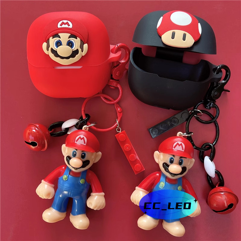 for QCY MeloBuds Pro Case Cartoon QCY AilyBuds Pro Silicone Soft Case Cute Keychain Pendant Finger R