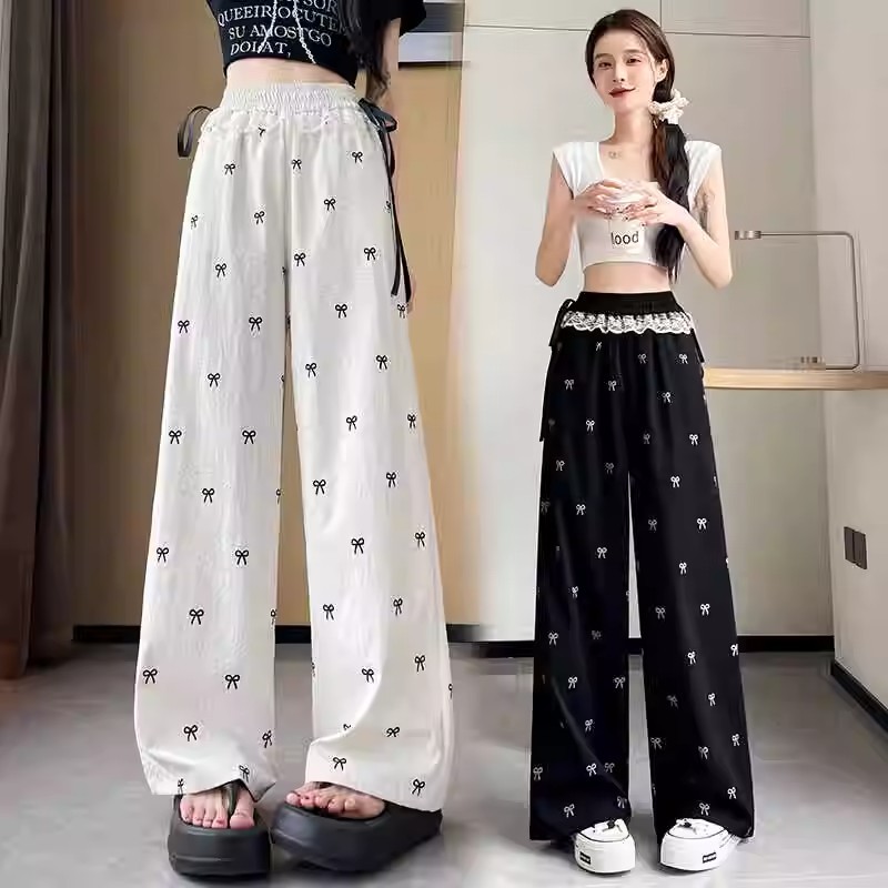 กางเกงลำลอง กางเกงเอวสูง รูปแบบผีเสื้อ เอวยืดเยอะ เเมทช์ง่าย ผ้าเย็นสบาย ราคา ถูกที่สุด ดีลบีเคเค แกลเลอรีภาพที่ 5