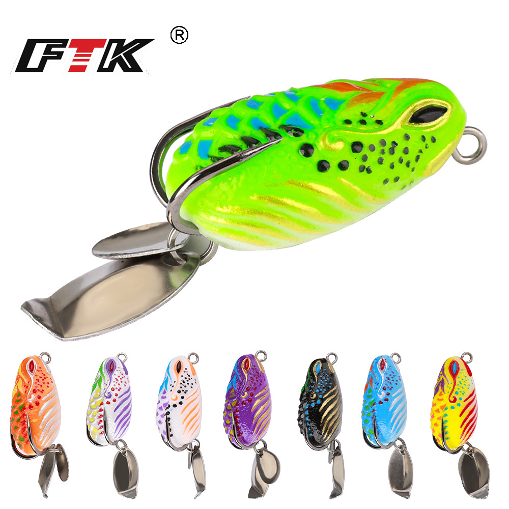 1pcs 4 ซม./5.5g Soft Mini กบประเทศไทยสไตล์ Micro พลาสติกกบ Lure 8 สี Snakehead Casting เหยื่อลอย Swimbait พร้อมตะขอคู่ประเภท A