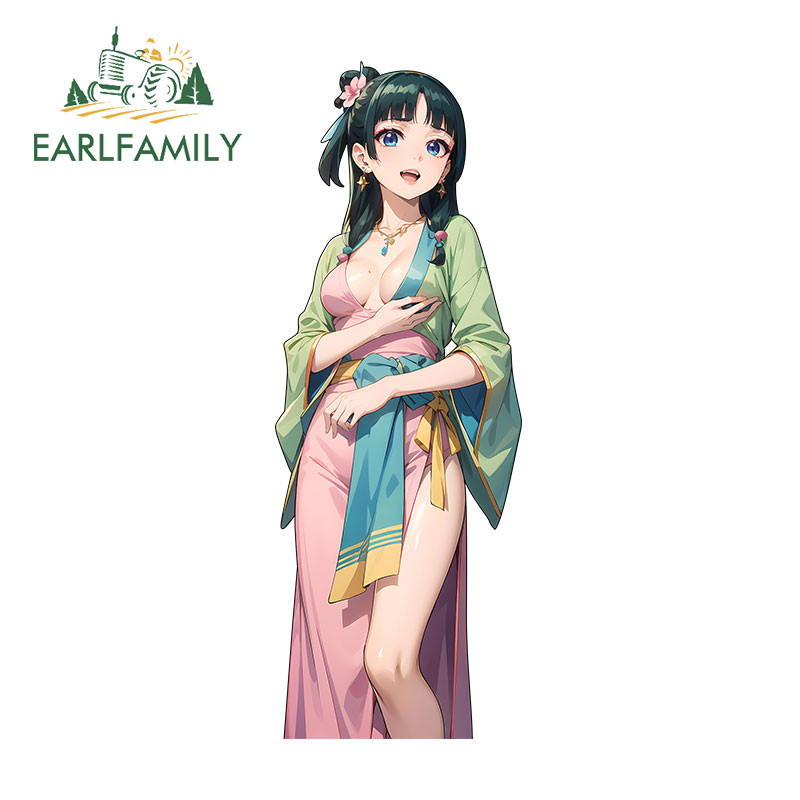 Earlfamily Maomao อะนิเมะ AI สติกเกอร์รถบุคลิกภาพ Occlusion Scratch ด้านหลังกระจกรถจักรยานยนต์กันชน 