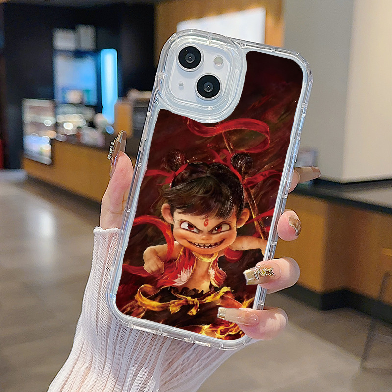 ส่งจากไทย เคสไอโฟน13 รูปภาพนาจาภาค2 สีแดง Case for IPhone 13 12 6 7 8 Plus 14 15 16 Pro X XR XS XSMAX PROMAX